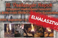 ELHALASZTVA a III. Vaskenyér Napok középkori vaskohászati bemutató