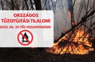 Országos tűzgyújtási tilalom 2025 június 25-től!