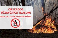 Országos tűzgyújtási tilalom 2025 június 25-től!